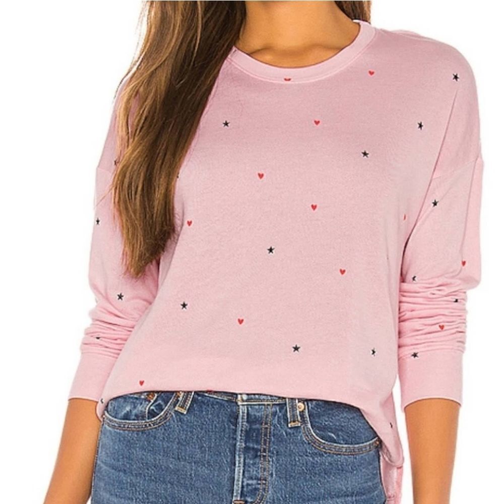 Sundry heart and star print sweatshirt